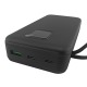 Power bank/Павербанк 20000mA Gerlax GP-223 1USB/3A/LED дисплей/кабель 3в1(microUSB/type-C/lightning) чорный - фото 3