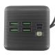 Power bank/Павербанк 50000mA Gerlax GP-523 4USB/3A/фонарик/LED дисплей/кабель 3в1(microUSB/type-C/lightning) черный - фото 3