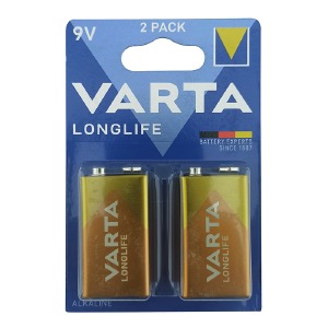 6LR61 Батарейки Varta Longlife щелочная крона по 2шт/цена за 1 бат. (20) - фото