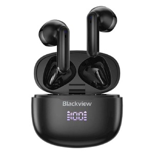 Bluetooth Air Pods Blackview AirBuds 7 ENC/TWS/BT 5.3/IPX7/470mAh/LED дисплей/вкладыши черные - фото