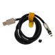 Уцінка Кабель 3в1 USB to (microUSB+Lightning+Type-C) МАГНИТНЫЙ Premium metall черный 1,2м пакет Husky (без microUSB) - фото 1