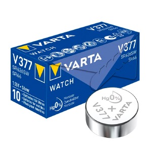 Батарейки SR626/377/G4 Varta silver по 10 шт/цена за 1 бат. (100) - фото