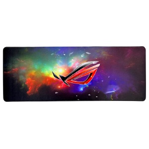 Коврик для мышки 800х300мм Asus ROG космос с боковой прошивкой, антискользящая основа - фото