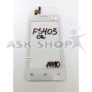 Сенсор (Touchscreen) Fly FS403 белый, оригинал - фото