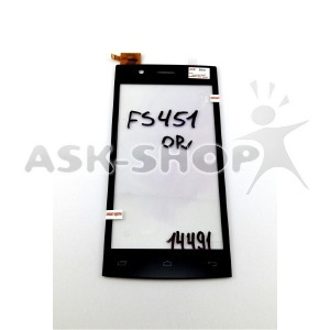Сенсор (Touchscreen) Fly FS451 черный, оригинал - фото