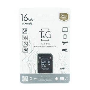 Карта памяти Micro SD 16GB (10) (+adapter) T&G UHS-I - фото