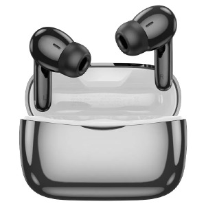Bluetooth Air Pods Hoco EQ16 ANC/ENC/TWS/BT5.3/40mah/320mah/LED дисплей черные (14) - фото