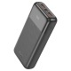 Power bank/Павербанк 20000mA Hoco J121A 3A/2USB/QC3.0/22.5W/PD20W/LCD дисплей (input micro, Type-C) черный - фото 1