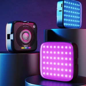Прямоугольная LED-селфи лампа M22RGB держатель винт/прищепка/2000maH/6W - фото