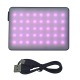 Прямоугольная LED-селфи лампа M16RGB держатель винт/прищепка/крепление для телефона/без подставки/1500maH/5W черная - фото 1