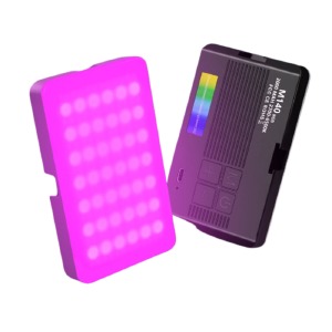 Прямоугольная LED-селфи лампа M140RGB держатель винт/без подставки/2000maH/6.5W - фото