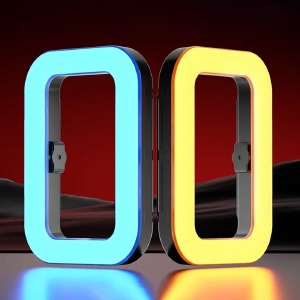 Прямоугольная LED-селфи лампа U200RGB держатель для телефона/пульт/без подставки/акб 8000ma - фото
