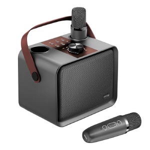 Колонка Konfulon F24 20W/BT5.0/2000mAh/2MIC/500mAh черная 20x15.5x15.5см - фото