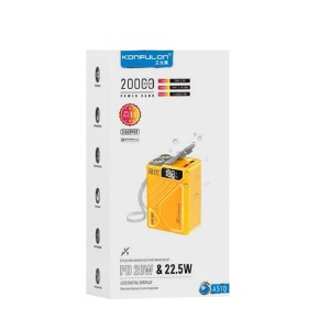 Power bank/Павербанк 20000mA Konfulon A51Q оранжевый - фото