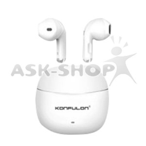 Bluetooth Air Pods Konfulon BTS-34 TWS/BT5.3/25mAh/220mAh белый - фото