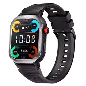 Смарт-часы (Smart watch) Xiaomi Haylou Iron Neo LS28 (укр.мова/BT5.3/call/LCD1.95"/3ATM/300mAh) черные - фото