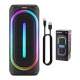 Колонка чемодан мини MS-2039BT 25Wx2/RGB/BT/USB/microSD/FM/AUX черная 56x24x23см - фото 1