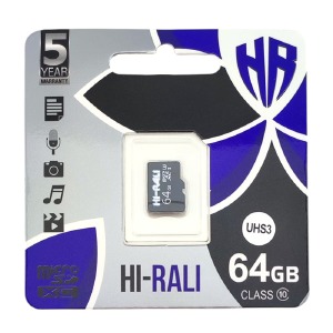 Карта памяти Micro SD 64GB (10) (-adapter) Hi-Rali UHS-III - фото