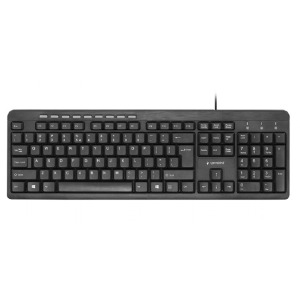 Клавиатура USB Gembird KB-UM-106-UA (Ua/Eng/Ru) 113 клавиш/полноразмерная черная 1,45м - фото