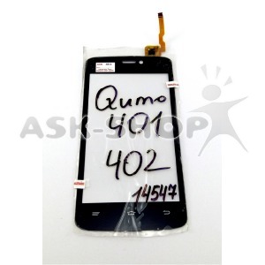Сенсорный экран для телефона Qumo Quest 401/402 черный - фото
