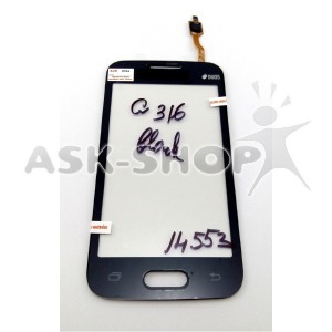 Сенсор (Touchscreen) Samsung G316 черный - фото