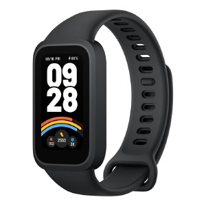 Ремешок для фитнесс браслета Mi Band 9 active цветной однотонный черный (3) - фото