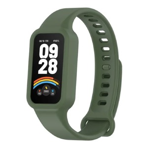 Ремешок для фитнесс браслета Mi Band 9 active цветной однотонный оливковый (16) - фото