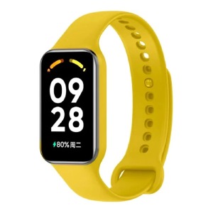 Ремешок для фитнесс браслета Mi Band 9 active цветной однотонный желтый (15) - фото
