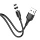 Кабель iPhone Lightning (5/6/7/8...) Hoco X52 2.4A магнитный черный 1м (31) - фото 1