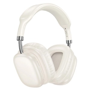 Hands Free большие Bluetooth Hoco W52 BT5.4/TFcard/AUX/mic/400mAh молочный - фото
