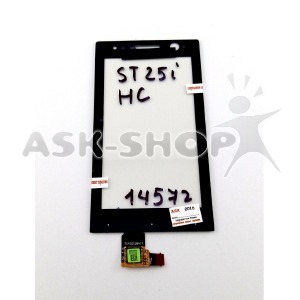 Сенсор (Touchscreen) Sony ST25i/Xperia U черный,h/c - фото