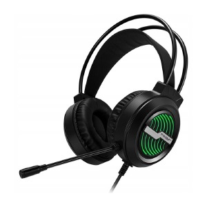 Наушники компьютерные T-Wolf H130 USB/2x3.5/LED RGB подсветка/гарнитура черные - фото
