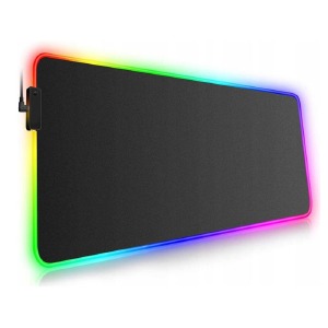 Коврик для мышки 800х300мм T-Wolf R68 c RGB черный 1,8м - фото