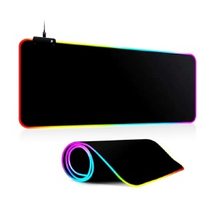 Коврик для мышки 900х400мм T-Wolf R68 c RGB черный 1,8м - фото