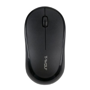 Компьютерная мышка беспроводная T-Wolf Q18 3 кнопки/USB 2.4GHz/1000DPI черная блистер - фото