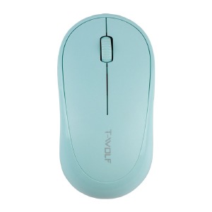 Компьютерная мышка беспроводная T-Wolf Q18 3 кнопки/USB 2.4GHz/1000DPI голубой блистер - фото