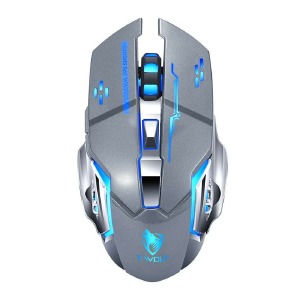 Компьютерная мышка беспроводная T-Wolf Q13B 6 кнопок/USB 2.4GHz/BT/1000-2400DPI/RGB серая - фото