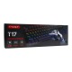 Клавиатура USB с подсветкой T-Wolf T17 (Ua) RGB/механическая/104 клавиши/полноразмерная/защита от влаги черная - фото 1