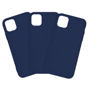 Накладка FULL для iPhone 11 "Soft touch" Original Midnight blue (8) лого - фото