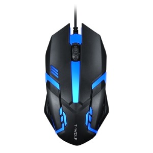 Компьютерная мышка проводная USB T-Wolf V1 3 кнопки/1000DPI/RGB черная 1,3м - фото