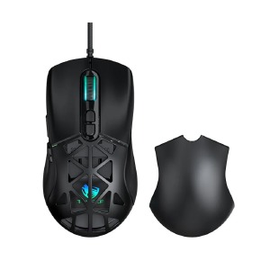 Компьютерная мышка проводная USB игровая T-Wolf G520 7 кнопок/800-12800DPI/RGB черная 1,5м - фото