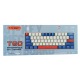Клавиатура USB с подсветкой T-Wolf T60 (UA/ENG/RU) LED/механическая/blue switch/61 клавиша/защита от влаги/сменные клавиши бело-синяя - фото 1