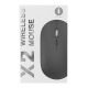 Компьютерная мышка беспроводная T-Wolf X2 4 кнопки/USB 2.4GHz/BT/800-1600DPI/безшумное нажатие белая - фото 1