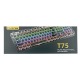Клавиатура USB с подсветкой T-Wolf T75 (UA/ENG/RU) RGB/механическая/blue switch/104 клавиши/полноразмерная/металическая/защита от влаги белая 1,5м - фото 2