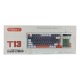 Клавиатура USB с подсветкой T-Wolf T13 (Ua) RGB/98 клавиш/защита от влаги молочная - фото 1