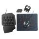 Игровой набор USB (клавиатура для одной руки+мышь+подставка+коврик для мышки 3000x250мм) T-Wolf TF950 4in1 RGB/4 кн/1200-3600DPI черный - фото 1