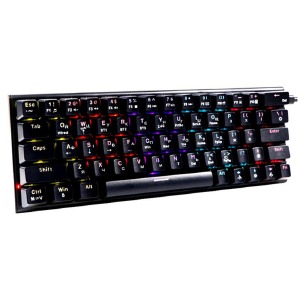 Клавіатура бездротова з підсвічуванням T-Wolf T30 (Ua) RGB/63 клавіші/механічний/захист від вологи/дротовий/BT чорна - фото