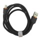 Кабель iPhone Lightning Mietubl MTB-DCULF03 3A/60W тканевый черный 1м - фото 1
