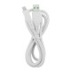 Кабель iPhone Lightning Mietubl MTB-DCULF01 3A/OD5.0/480Mb/s силиконовый белый 1м - фото 1