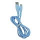 Кабель Type-C Mietubl MTB-DCULF08 3A силиконовый голубой 1м - фото 1